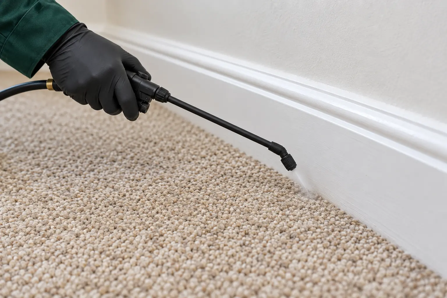 Illustration of targeted carpet edge treatment